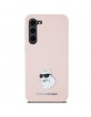 Karl Lagerfeld Samsung S23+ Plus Case Silicone Choupette Metal Pink