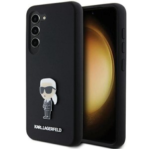 Karl Lagerfeld Samsung S23+ Plus Hülle Case Silikon Ikonik Metal Pin Schwarz