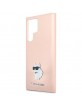 Karl Lagerfeld Samsung S23 Ultra Case Silicone Choupette Metal Pink