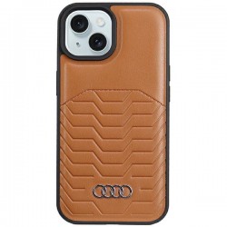 Audi iPhone 15 Plus / 14 Plus Hülle Case Cover MagSafe GT Serie Braun