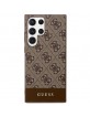 Guess Samsung S24 Ultra Case Cover Stripe 4G Brown