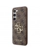 Guess Samsung S24 Hülle Case Cover Big Metal Logo 4G Braun