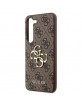 Guess Samsung S24 Case Cover Big Metal Logo 4G Brown