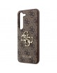 Guess Samsung S24 Hülle Case Cover Big Metal Logo 4G Braun