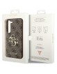 Guess Samsung S24 Case Cover Big Metal Logo 4G Brown
