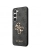 Guess Samsung S24 Hülle Case Cover Big Metal Logo 4G Schwarz