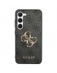 Guess Samsung S24 Hülle Case Cover Big Metal Logo 4G Schwarz