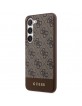 Guess Samsung S24 Case Cover Stripe 4G Brown