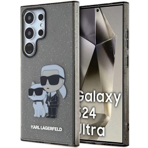 Karl Lagerfeld Samsung S24 Ultra Hülle Case Glitter Karl Choupette Schwarz
