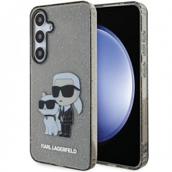 Karl Lagerfeld Samsung S24 Case Glitter Karl Choupette Black