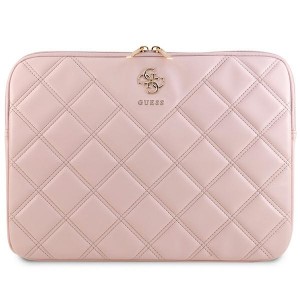 Guess Notebook / Laptop / Tablet Bag Quilted 4G Sleeve 14" Pink