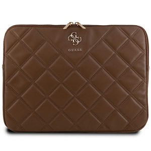 Guess Notebook / Laptop / Tablet Bag Quilted 4G Sleeve 14" Brown