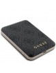 Guess MagSafe Power Bank 15W 5000mAh 4G Leather Metal Logo Black