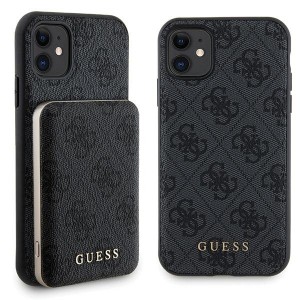 Guess iPhone 11 Set MagSafe Case + Induction Power Bank 5000 4G Black