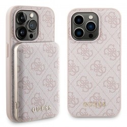 Guess iPhone 15 Pro Set MagSafe Case + Magnet Power Bank 5000 4G Pink