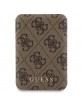 Guess iPhone 15 Pro Set MagSafe Case + Magnet Power Bank 5000 4G Brown