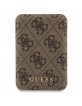 Guess iPhone 15 Pro Set MagSafe Hülle + Magnet Powerbank 5000 4G Braun