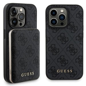 Guess iPhone 15 Pro Max Set MagSafe Case + Magnet Power Bank 5000 4G Black