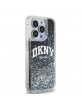 DKNY iPhone 13 Pro Hülle Case Liquid Glitter Big Logo Schwarz