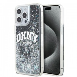 DKNY iPhone 13 Pro Max Case Liquid Glitter Big Logo Black