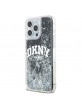 DKNY iPhone 13 Pro Max Hülle Case Liquid Glitter Big Logo Schwarz