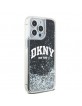 DKNY iPhone 13 Pro Max Hülle Case Liquid Glitter Big Logo Schwarz