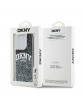 DKNY iPhone 14 Pro Hülle Case Liquid Glitter Big Logo Schwarz