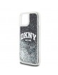 DKNY iPhone 14 / 15 / 13 Case Liquid Glitter Big Logo Black