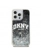 DKNY iPhone 14 Pro Max Hülle Case Liquid Glitter Big Logo Schwarz