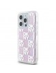 DKNY iPhone 15 Pro Case Liquid Glitter Multilogo Pink