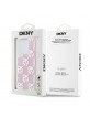 DKNY iPhone 15 Pro Case Liquid Glitter Multilogo Pink