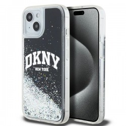 DKNY iPhone 15 Plus / 14 Plus Case Liquid Glitter Big Logo Black