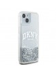 DKNY iPhone 15 / 14 / 13 Case Liquid Glitter Big Logo White