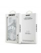 DKNY iPhone 15 / 14 / 13 Case Liquid Glitter Big Logo White