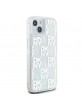 DKNY iPhone 15 / 14 / 13 Case Liquid Glitter Multilogo White