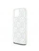 DKNY iPhone 15 / 14 / 13 Case Liquid Glitter Multilogo White