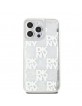 DKNY iPhone 15 Pro Max Hülle Case Liquid Glitter Multilogo Weiß