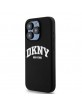 DKNY iPhone 13 Pro Hülle Case MagSafe Silikon Printed Logo Schwarz