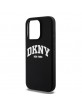 DKNY iPhone 14 Pro Case MagSafe Silicone Printed Logo Black