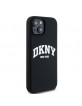 DKNY iPhone 14 / 15 / 13 Hülle Case MagSafe Silikon Printed Logo Schwarz