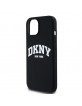 DKNY iPhone 14 / 15 / 13 Hülle Case MagSafe Silikon Printed Logo Schwarz