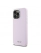 DKNY iPhone 14 Pro Max Case MagSafe Silicone Metal Logo Pink