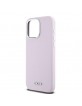 DKNY iPhone 14 Pro Max Case MagSafe Silicone Metal Logo Pink
