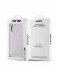 DKNY iPhone 14 Pro Max Hülle Case MagSafe Silikon Metal Logo Rosa