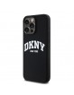 DKNY iPhone 14 Pro Max Hülle Case MagSafe Silikon Printed Logo Schwarz