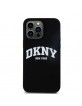 DKNY iPhone 14 Pro Max Hülle Case MagSafe Silikon Printed Logo Schwarz