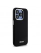 DKNY iPhone 15 Pro Case MagSafe Silicone Metal Logo Black