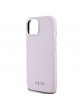 DKNY iPhone 15 Plus / 14 Plus Case MagSafe Silicone Metal Logo Pink