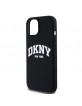 DKNY iPhone 15 Plus / 14 Plus Hülle Case MagSafe Silikon Printed Logo Schwarz