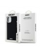 DKNY iPhone 15 / 14 / 13 Case MagSafe Silicone Metal Logo Black